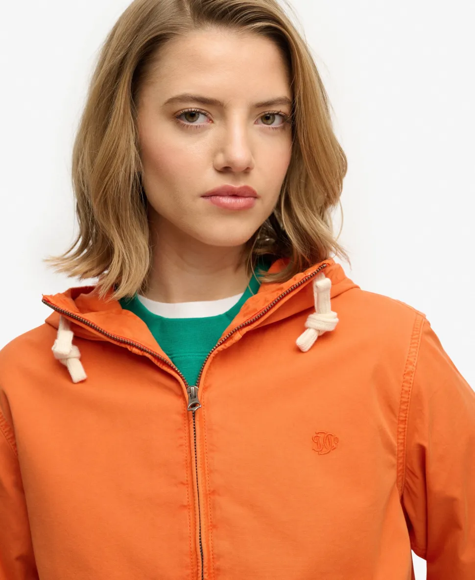 Hooded Washed Twill Jacket