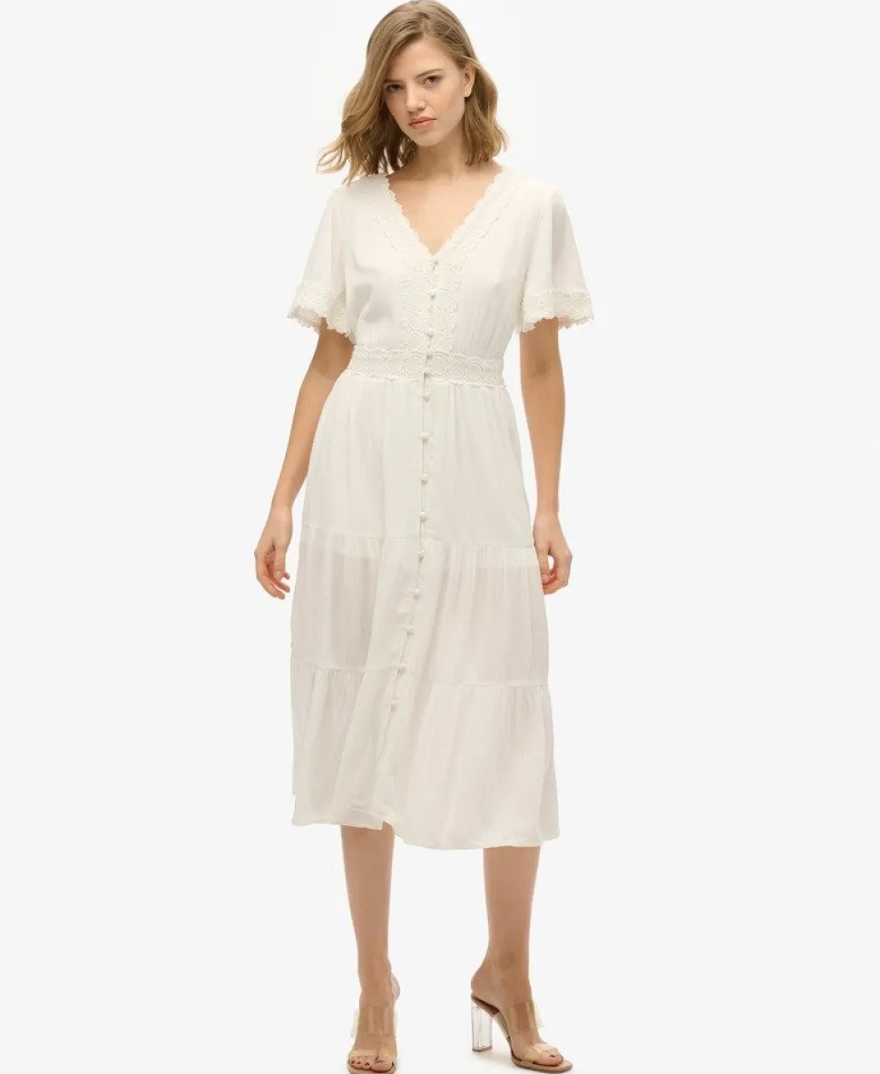 Ibiza Short Sleeve Midi Tea Dress