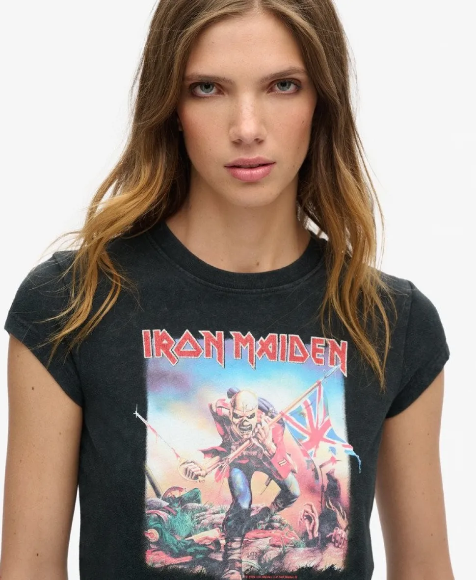 Iron Maiden x Superdry Cap Sleeve Band T-Shirt