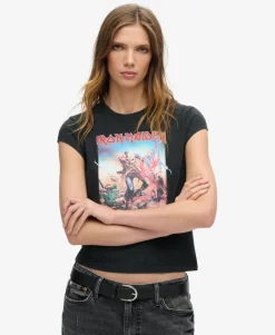 Iron Maiden x Superdry Cap Sleeve Band T-Shirt