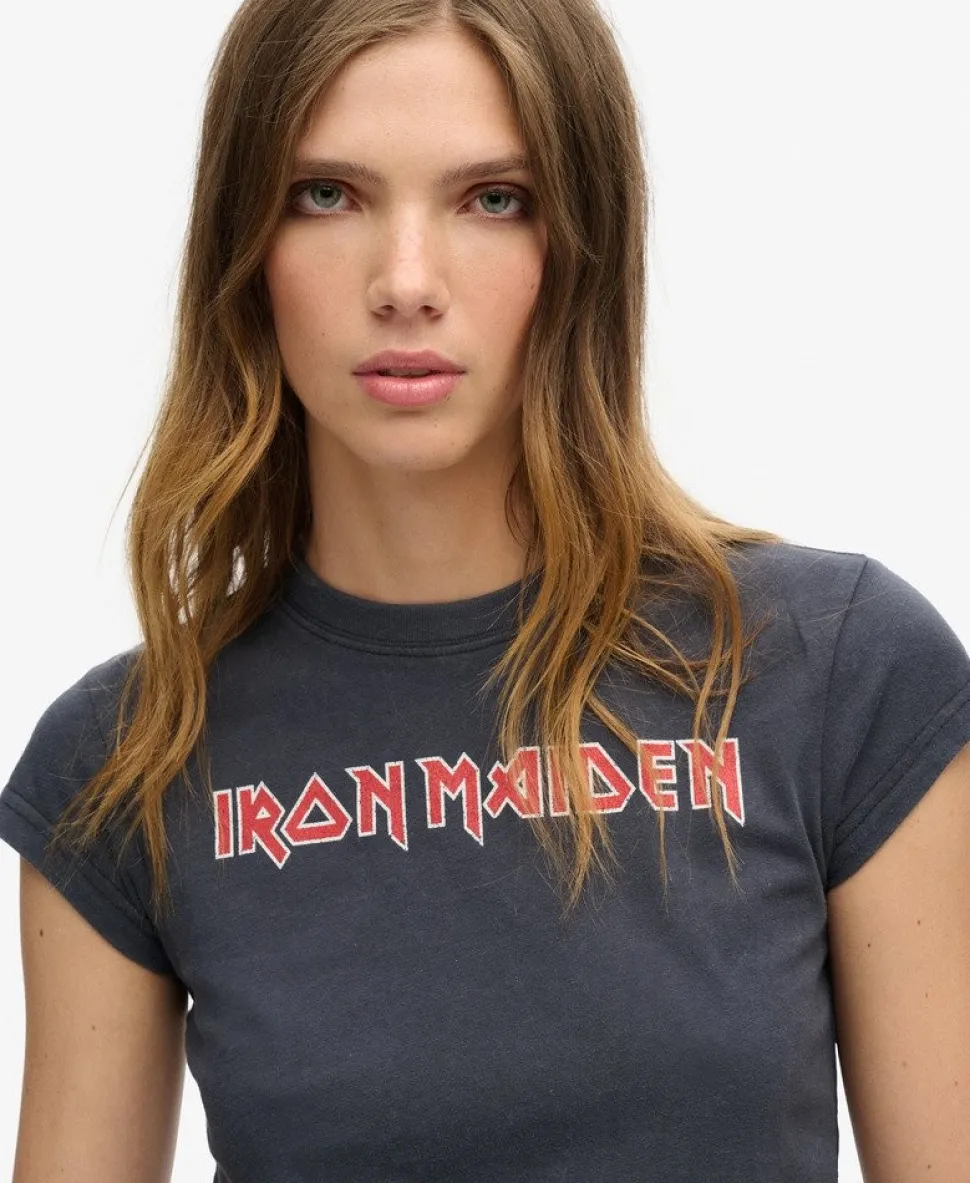 Iron Maiden x Superdry Cap Sleeve Band T-Shirt