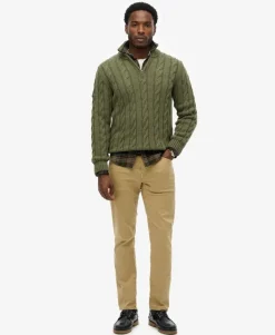 Jacob Cable Knit Half Zip Jumper