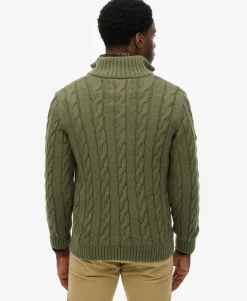 Jacob Cable Knit Half Zip Jumper