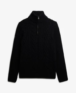 Jacob Cable Knit Half Zip Jumper
