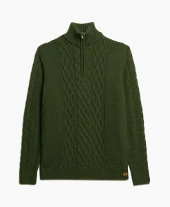 Jacob Cable Knit Half Zip Jumper