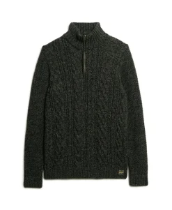 Jacob Cable Knit Half Zip Jumper