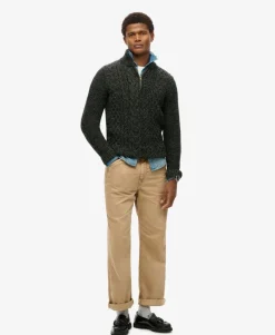 Jacob Cable Knit Half Zip Jumper