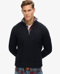 Jacob Cable Knit Half Zip Jumper