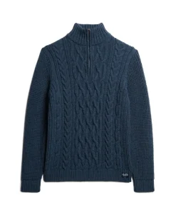 Jacob Cable Knit Half Zip Jumper