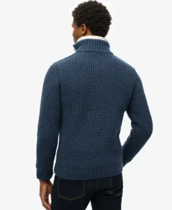 Jacob Cable Knit Half Zip Jumper