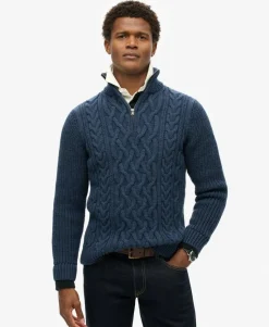 Jacob Cable Knit Half Zip Jumper