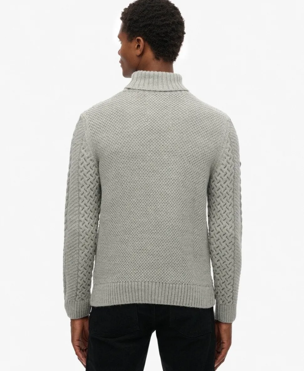 Jacob Cable Roll Neck Jumper