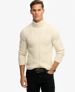 Jacob Cable Roll Neck Jumper