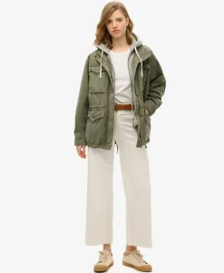 Jersey Hooded Military Jacket
