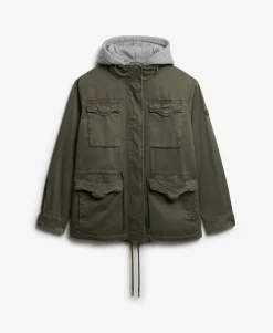 Jersey Hood Military Borg Jacket