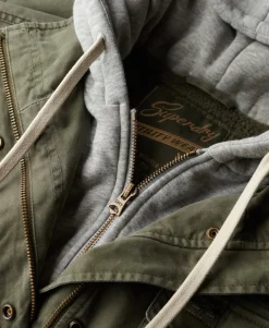 Jersey Hood Military Borg Jacket