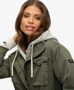Jersey Hood Military Borg Jacket