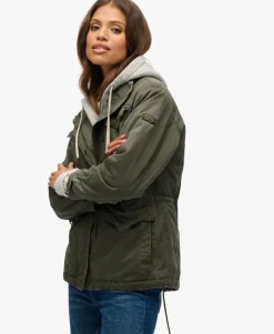 Jersey Hood Military Borg Jacket