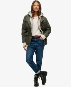 Jersey Hood Military Borg Jacket