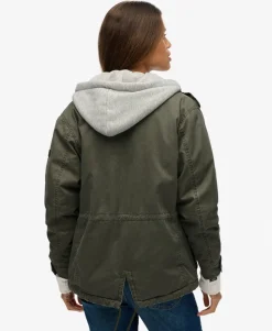 Jersey Hood Military Borg Jacket