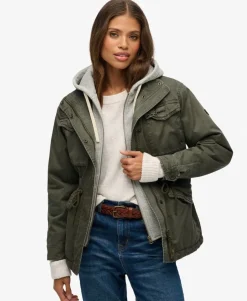 Jersey Hood Military Borg Jacket