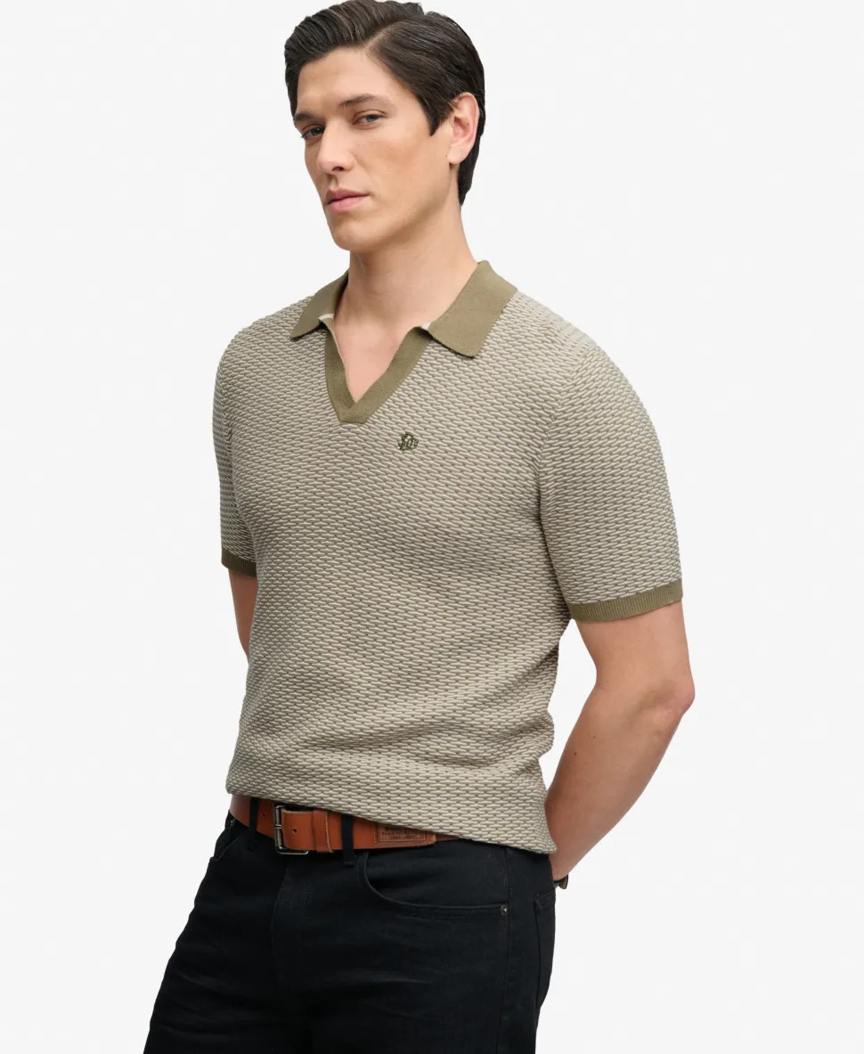 Johnny Collar Knitted Polo Shirt