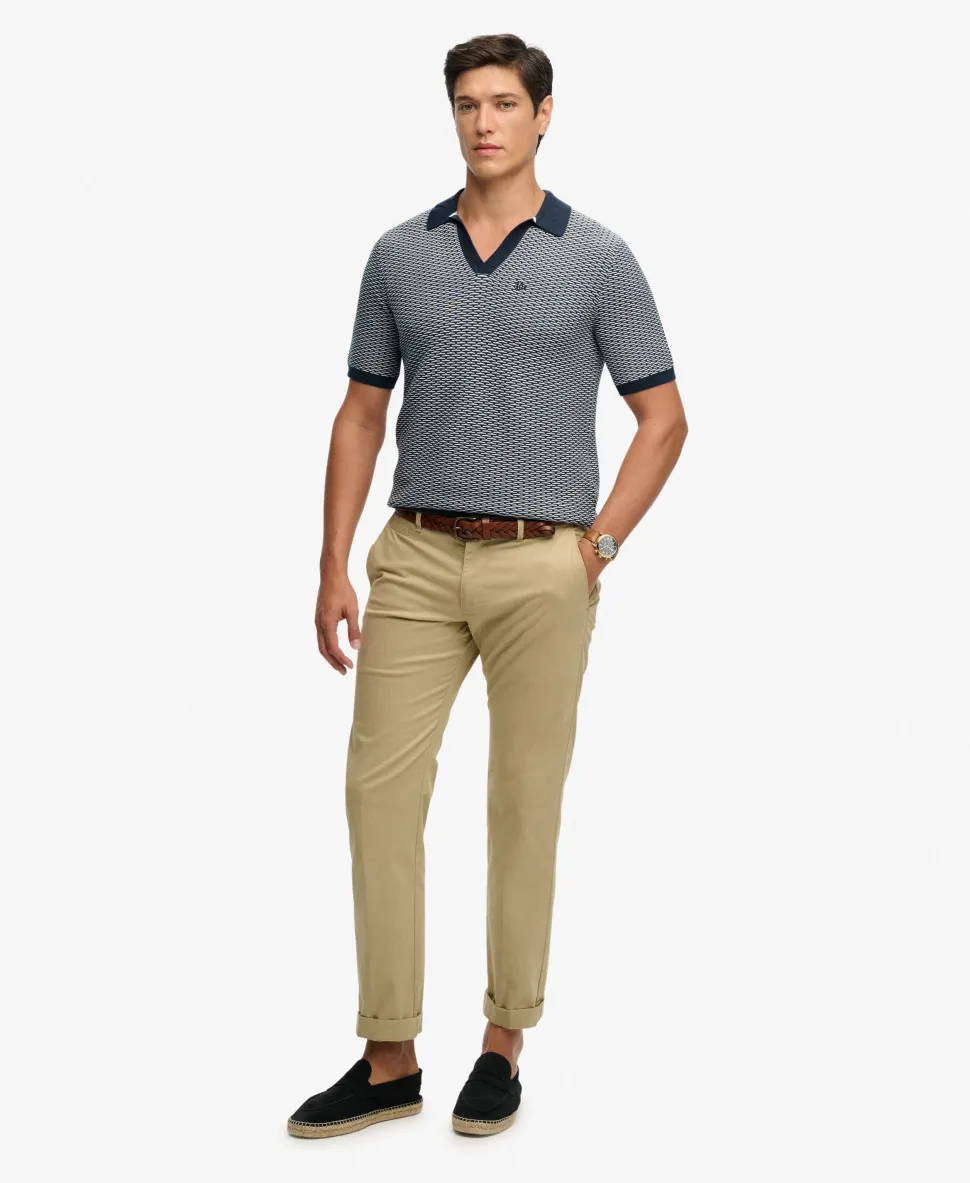 Johnny Collar Knitted Polo Shirt