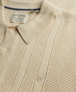 Knitted Texture Short Sleeve Polo Shirt