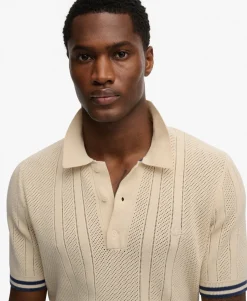 Knitted Texture Short Sleeve Polo Shirt
