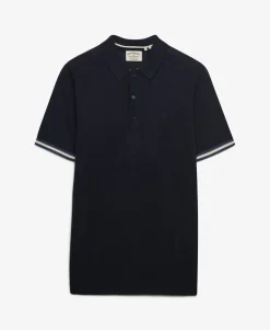 Knitted Texture Short Sleeve Polo Shirt