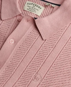 Knitted Texture Short Sleeve Polo Shirt