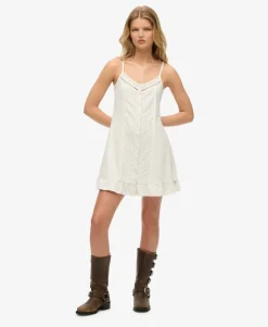 Lace Button Through Cami Dress