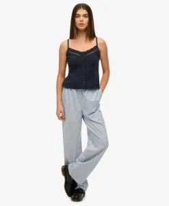 Lace Button Through Cami Top