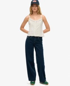 Lace Button Through Cami Top