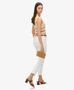 Lace-up Crochet Cropped Vest Top