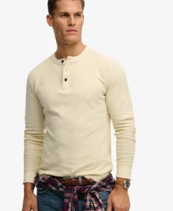 Lightweight Textured Henley Top