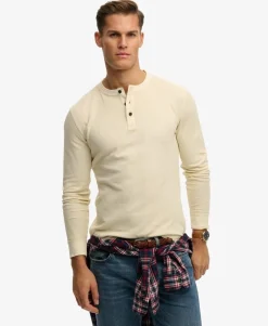 Lightweight Textured Henley Top