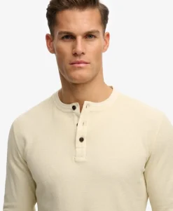 Lightweight Textured Henley Top