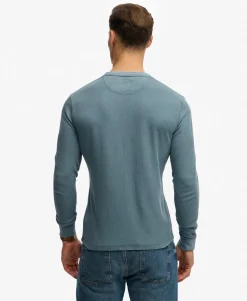 Lightweight Textured Henley Top