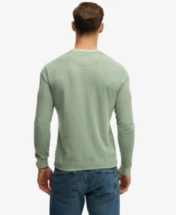 Lightweight Textured Henley Top