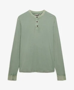 Lightweight Textured Henley Top