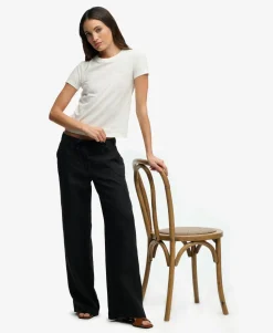 Linen Low Rise Pants