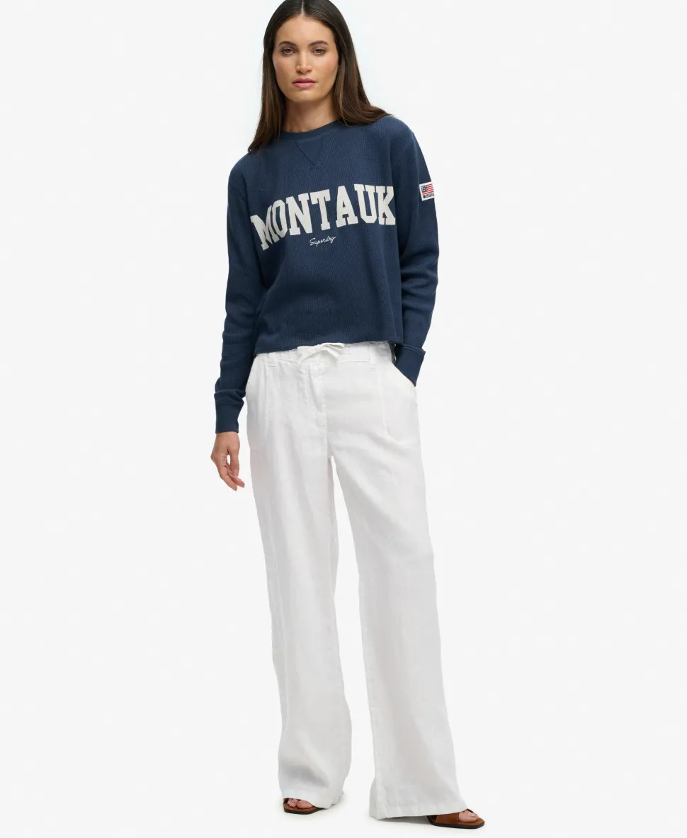 Linen Low Rise Pants