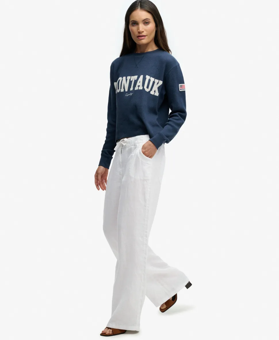 Linen Low Rise Pants