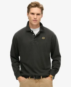 Long Sleeved Contrast Stitch Rugby Shirt