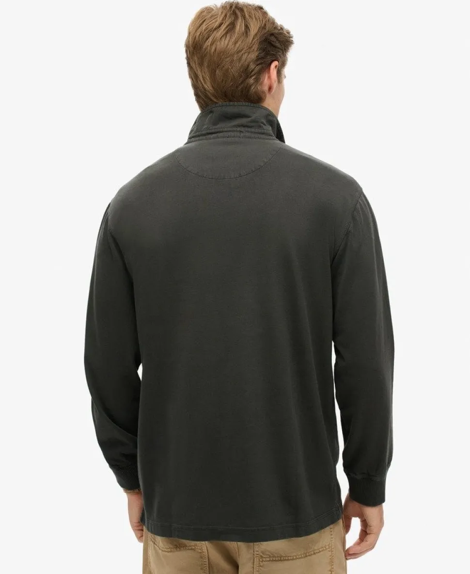 Long Sleeved Contrast Stitch Rugby Shirt