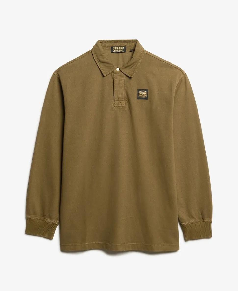 Long Sleeved Contrast Stitch Rugby Shirt