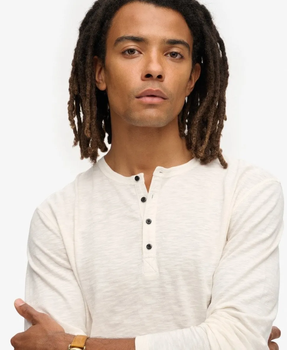 Long Sleeved Jersey Henley Top