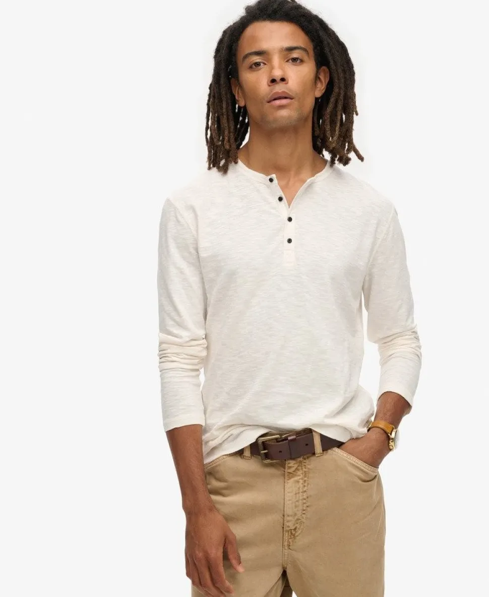 Long Sleeved Jersey Henley Top