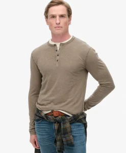 Long Sleeved Jersey Henley Top